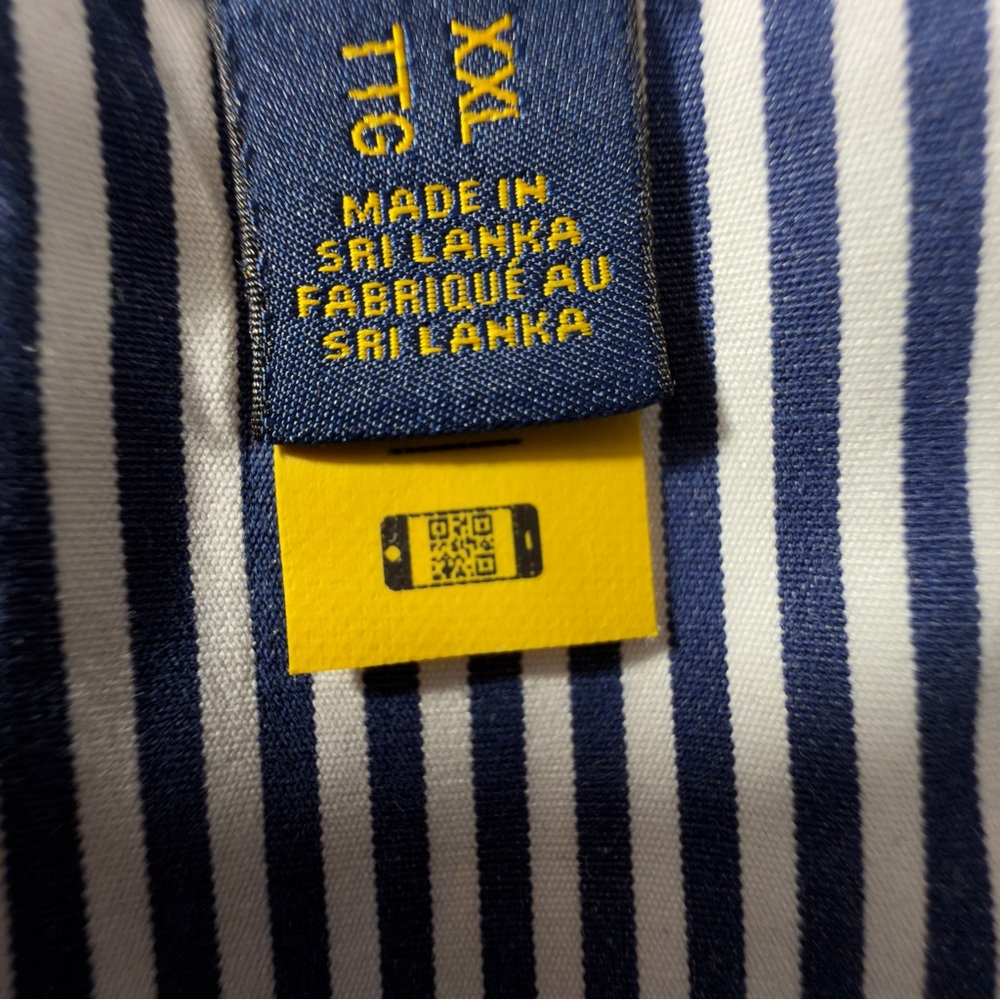 Polo by Ralph Lauren Blue and White Pinstripe Button-Down Shirt - Picture 13 of 13
